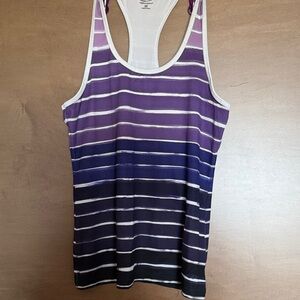 Champion White and Purple Racerback Sports Bra / Tank Insert